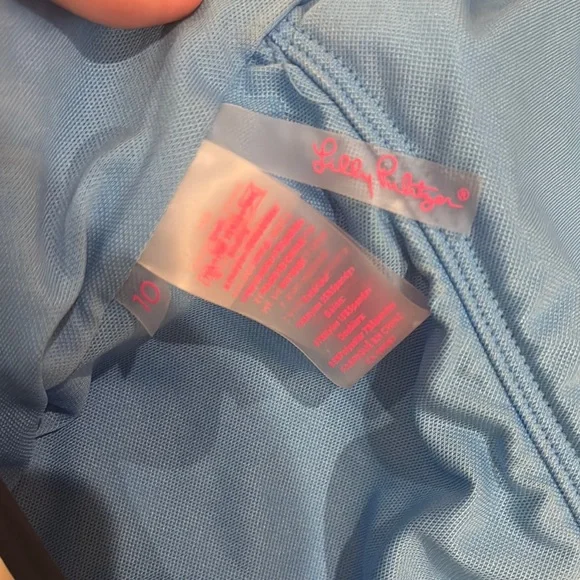 Lilly Pulitzer Lunar Blue Palm Beach Petals one piece size 10 - Picture 5 of 6